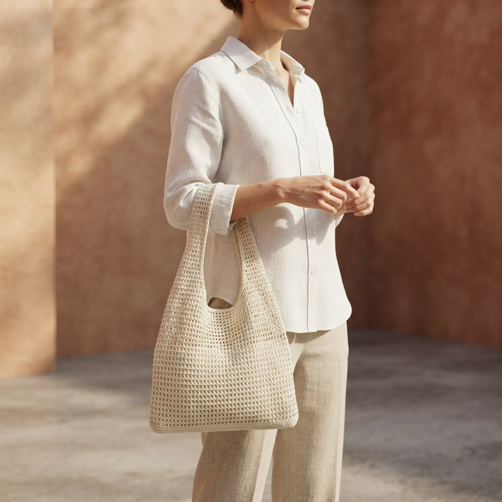 Net Bag Mesh Bag Beach Bag | Crochet Pattern PDF