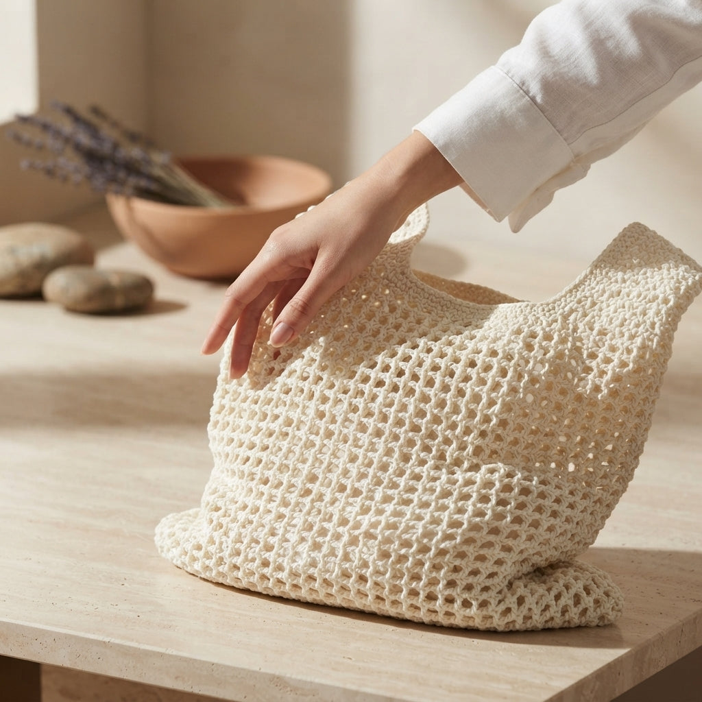 Net Bag Mesh Bag Beach Bag | Crochet Pattern PDF