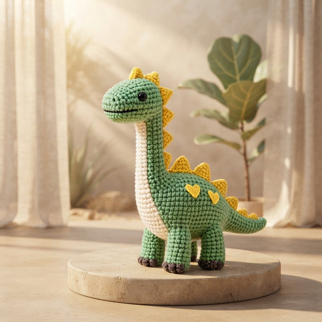Sweet Amigurumi Dinosaur | Crochet PDF Pattern