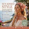 Daisy Boho Festival Hair Scarf | Beginner Crochet Pattern PDF