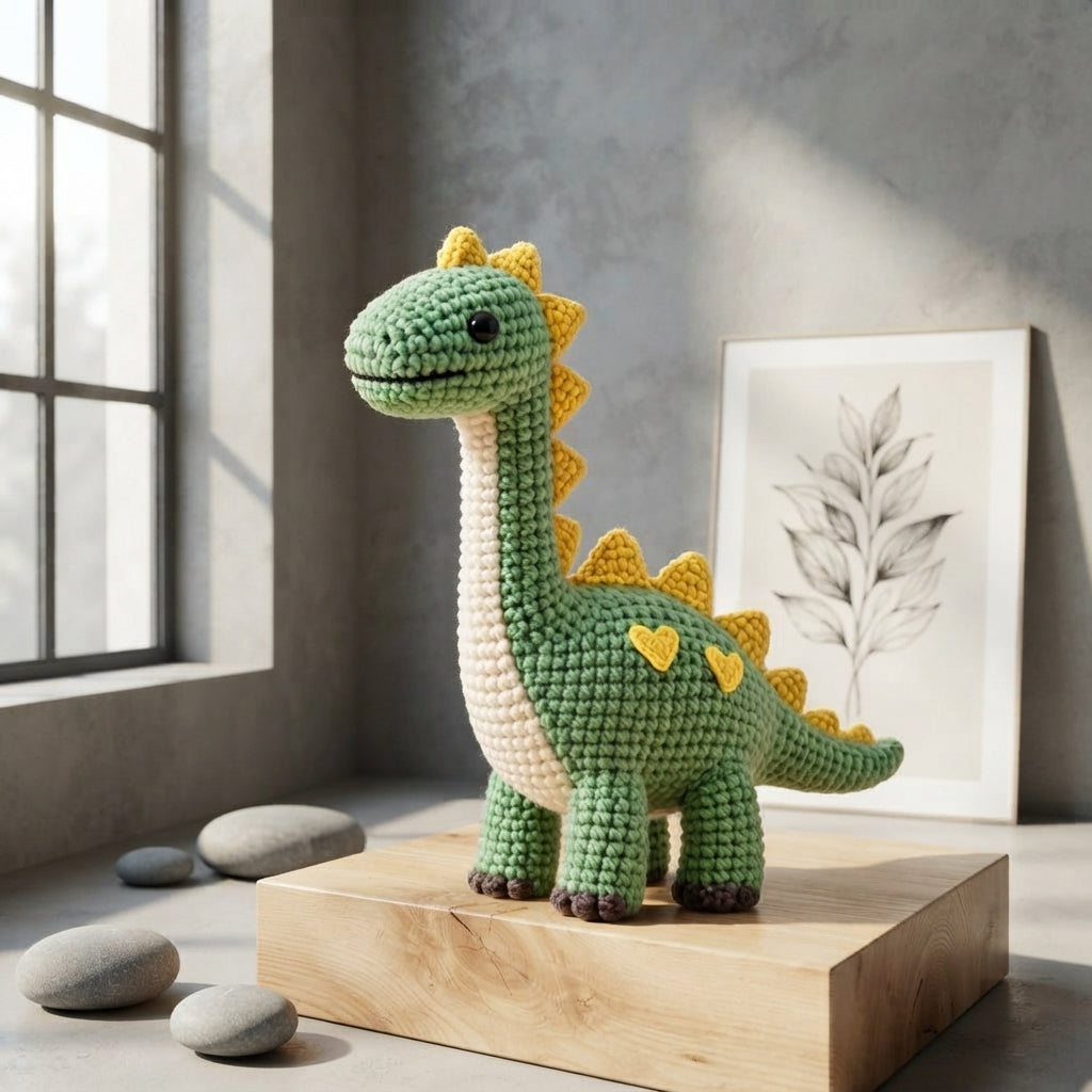 Sweet Amigurumi Dinosaur | Crochet PDF Pattern