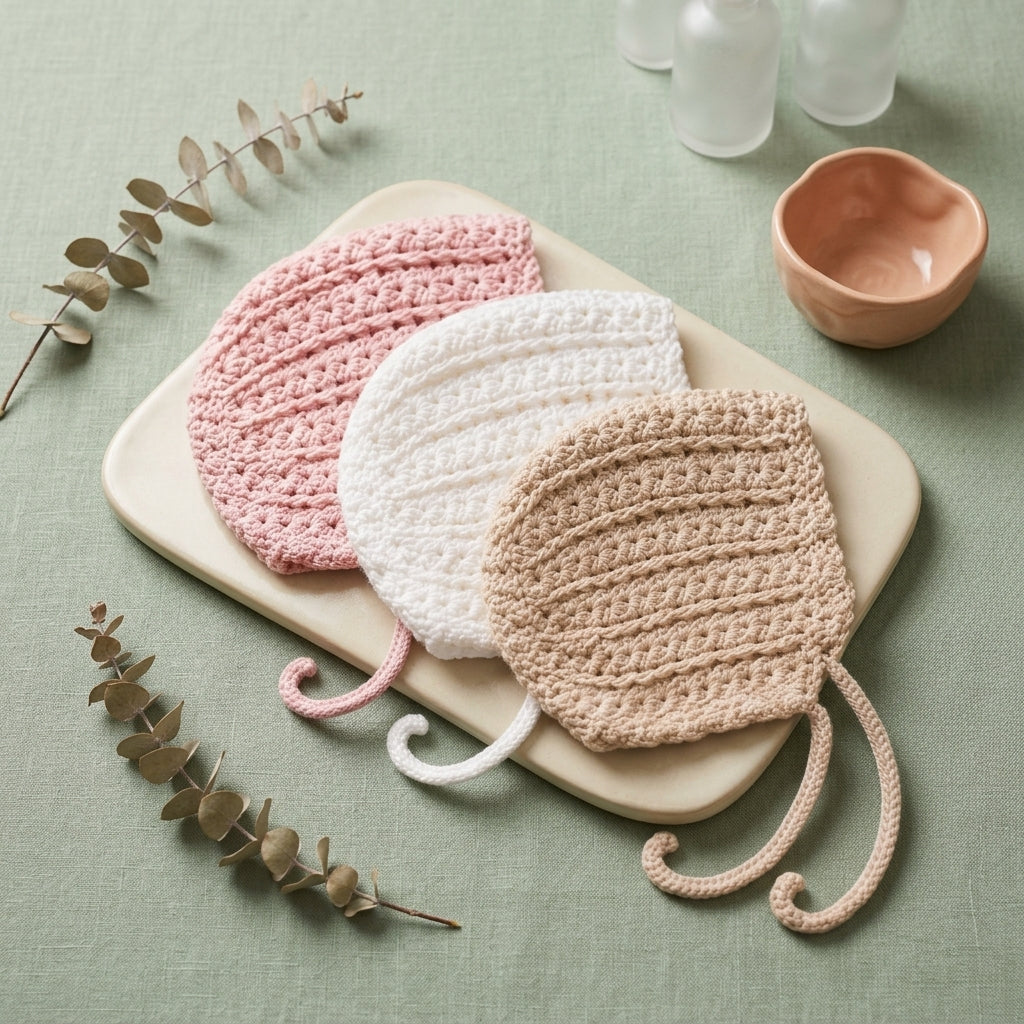 Baby Bonnet & Newborn Hat | Beginner Crochet Pattern PDF