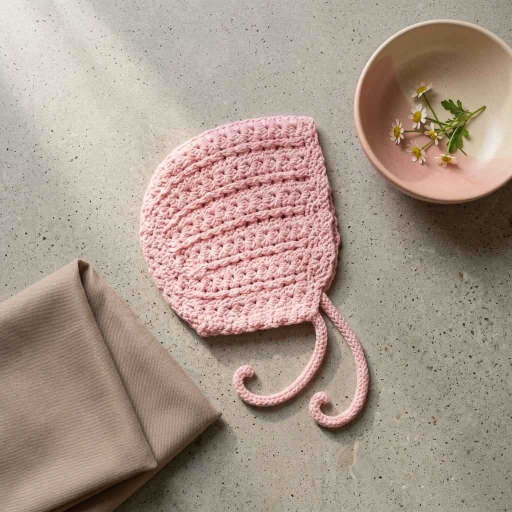 Baby Bonnet & Newborn Hat | Beginner Crochet Pattern PDF