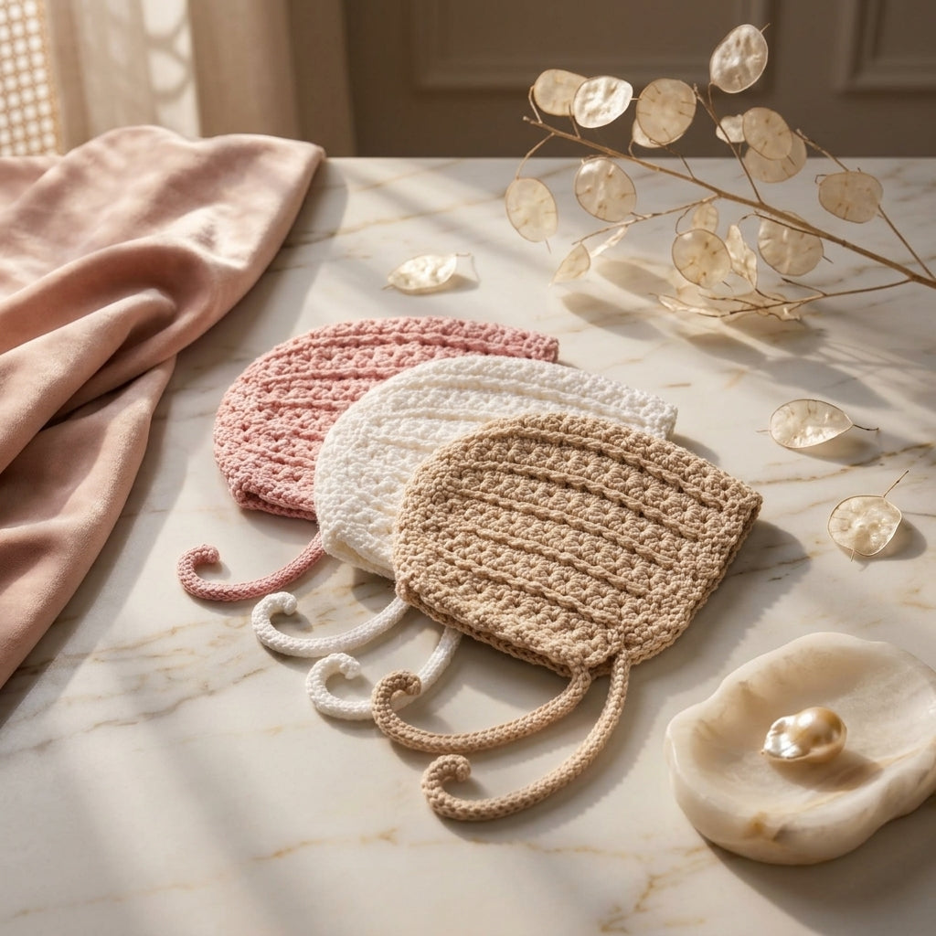 Baby Bonnet & Newborn Hat | Beginner Crochet Pattern PDF