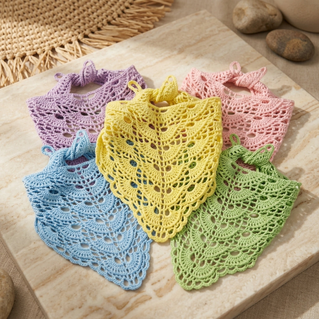 Boho Lace Triangle Head Kerchief | Beginner Crochet Pattern PDF