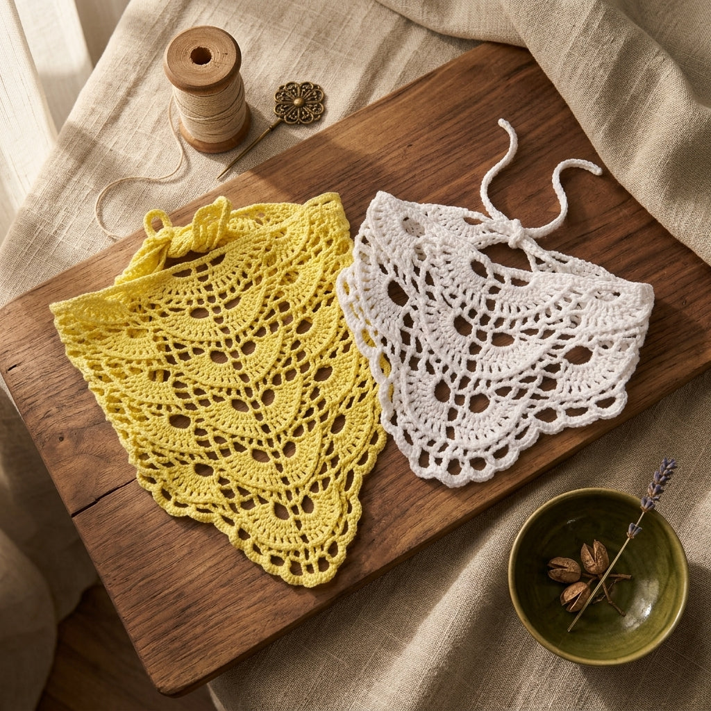 Boho Lace Triangle Head Kerchief | Beginner Crochet Pattern PDF