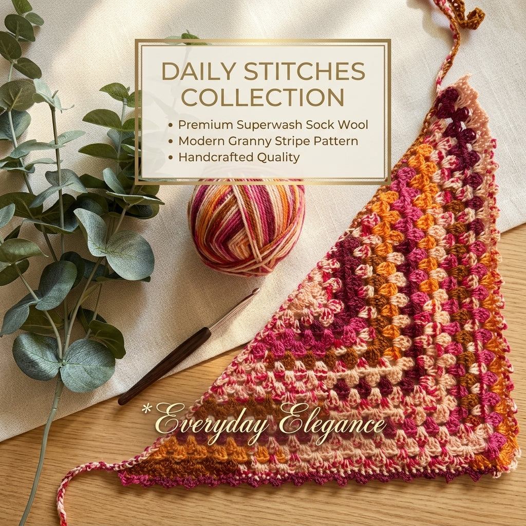 Easy Granny Stitch Adult Bandana | Crochet Pattern PDF