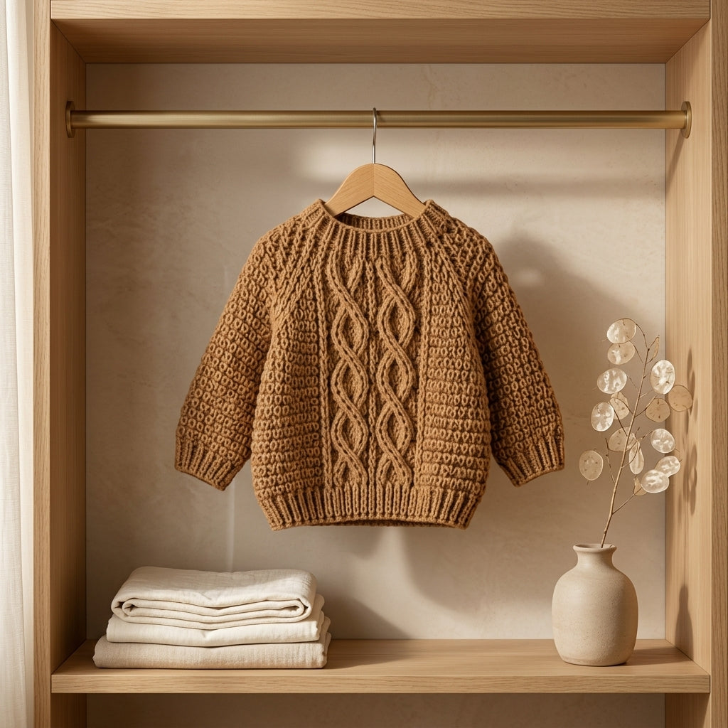 Cable Baby Cardigan Seamless v3 | Crochet Pattern PDF