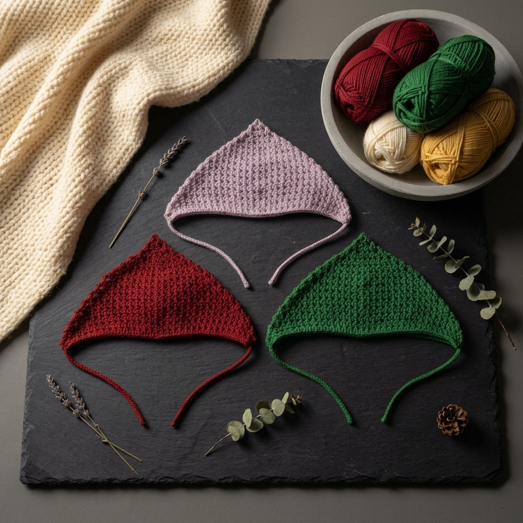 Easy Triangle Hair Scarf | Beginner Crochet Pattern PDF