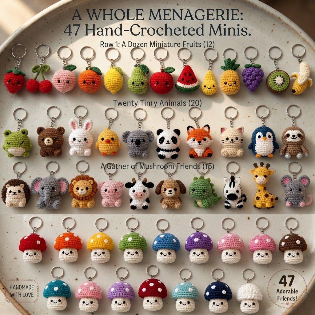 Delightful Mushroom Mini | Amigurumi Keychain PDF