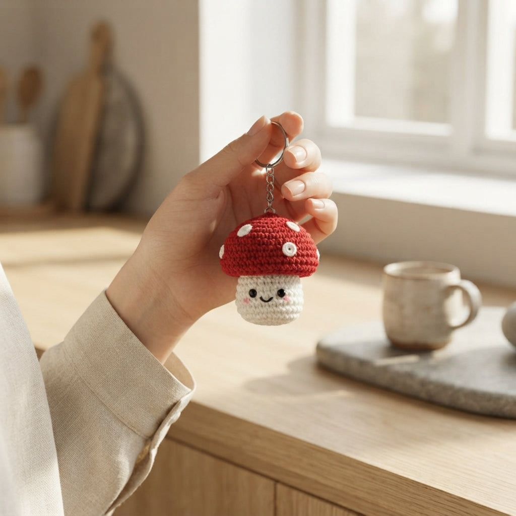 Delightful Mushroom Mini | Amigurumi Keychain PDF