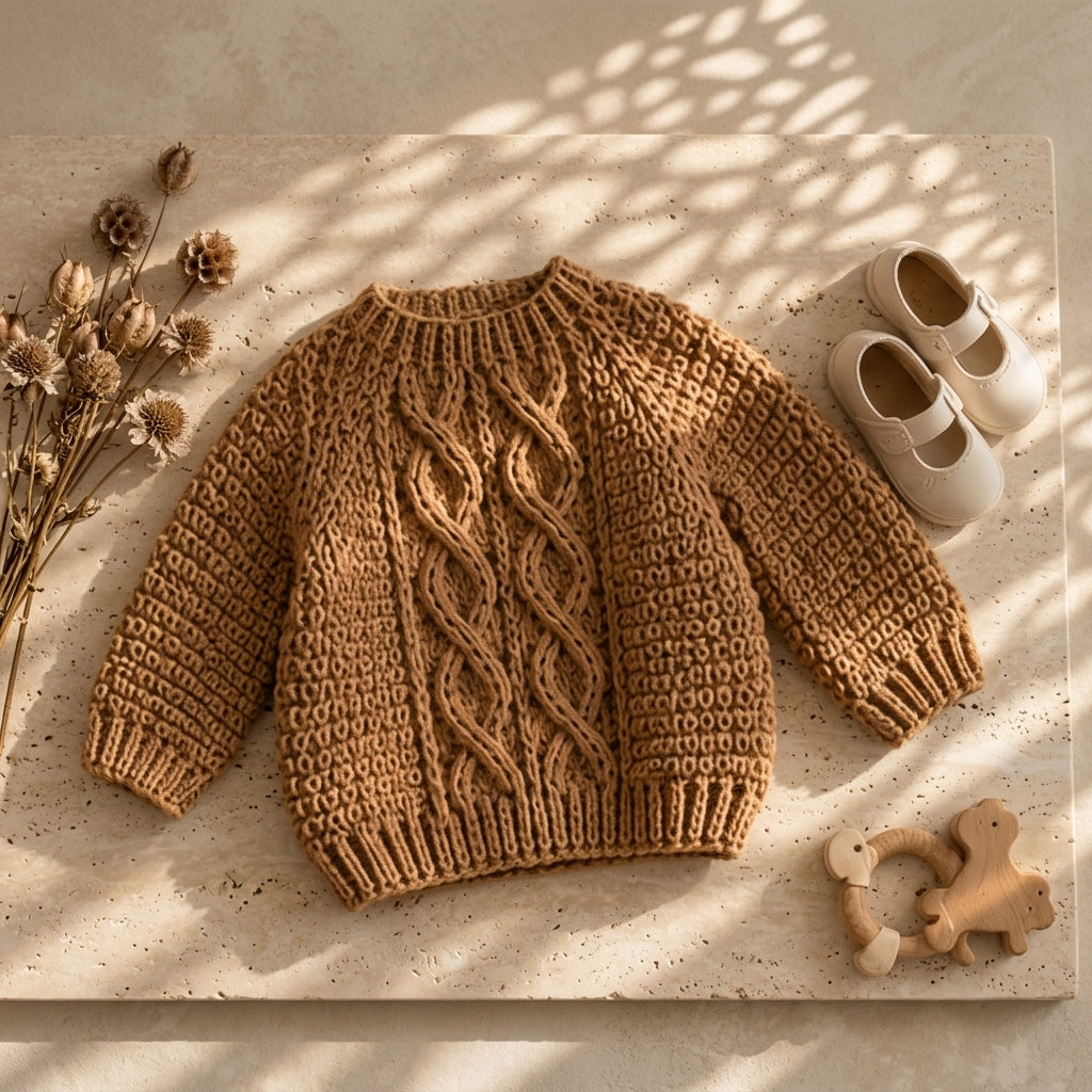 Cable Baby Cardigan Seamless v3 | Crochet Pattern PDF
