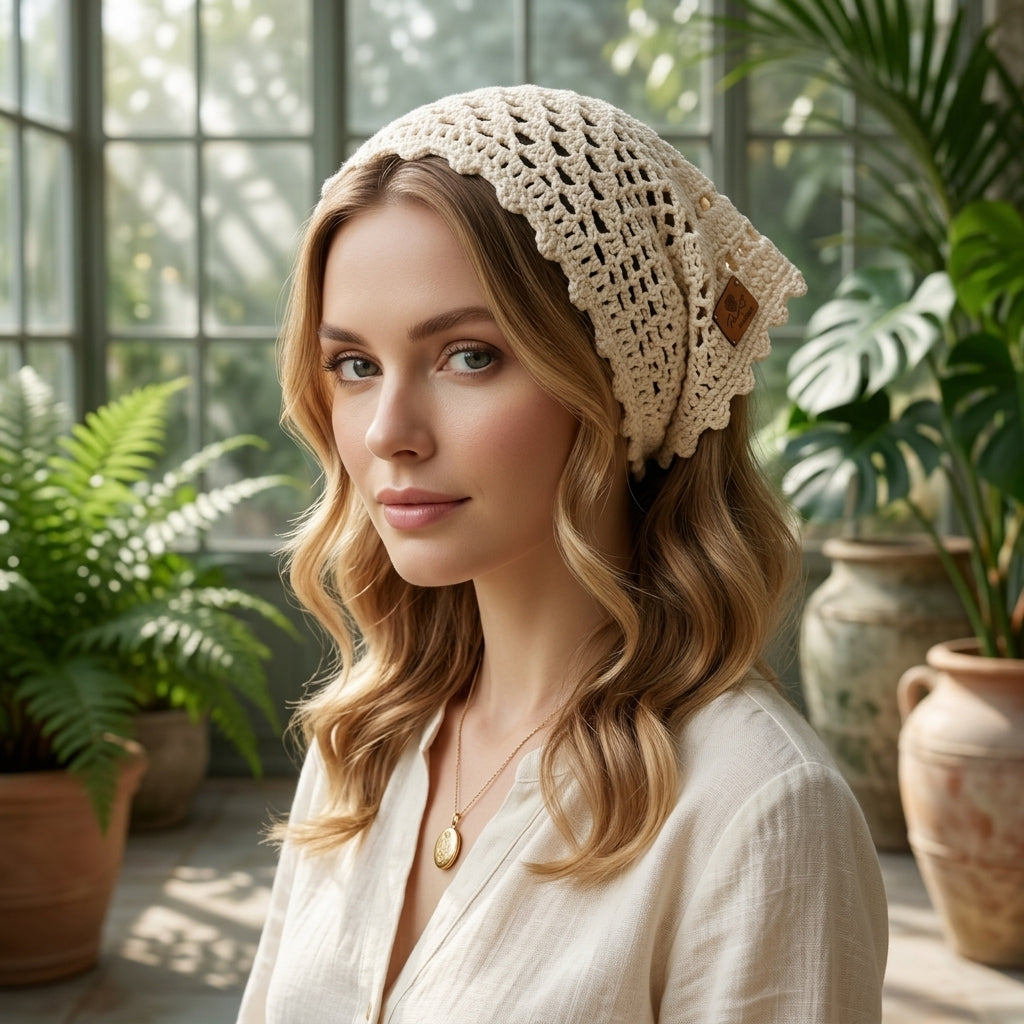 Lace Triangle Headscarf | Crochet Pattern PDF
