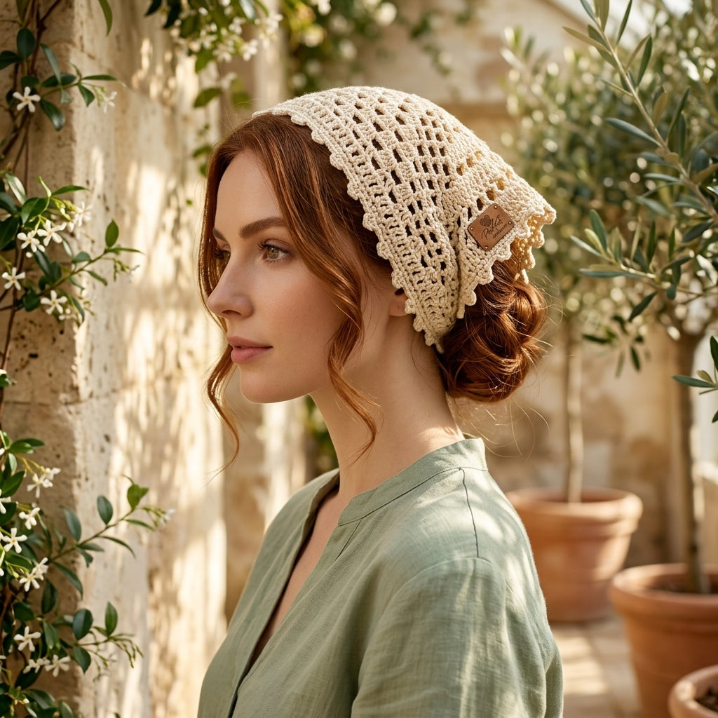 Lace Triangle Headscarf | Crochet Pattern PDF