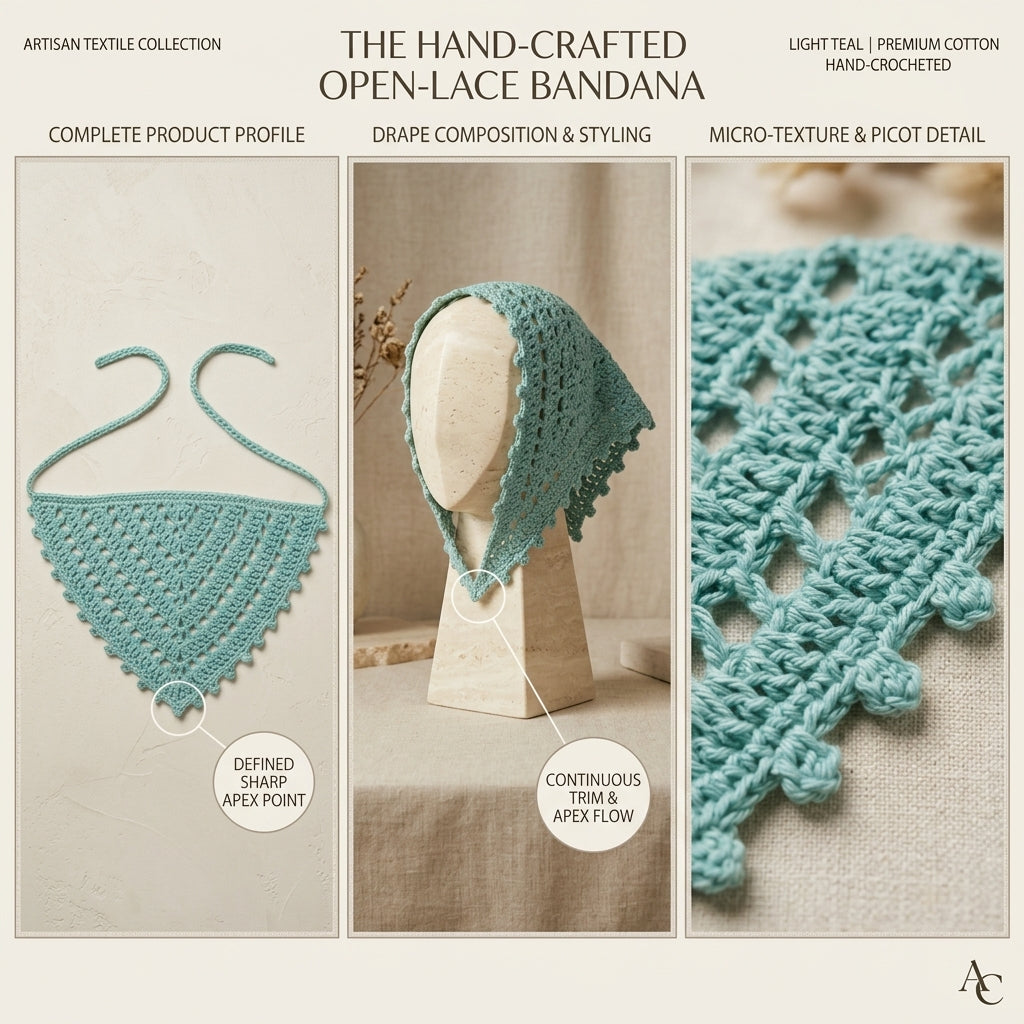 Lace Triangle Headscarf | Crochet Pattern PDF