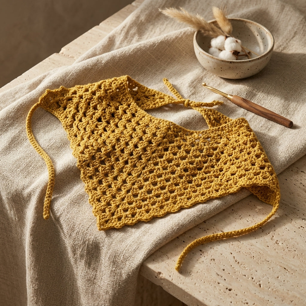 Easy Triangle Hair Scarf | Beginner Crochet Pattern PDF