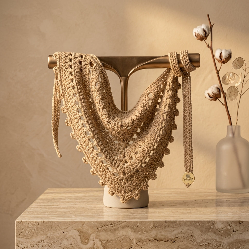 Lace Triangle Headscarf | Crochet Pattern PDF