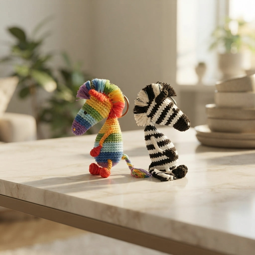 Playful Keychain Mini Charm | Amigurumi Pattern — Design 5