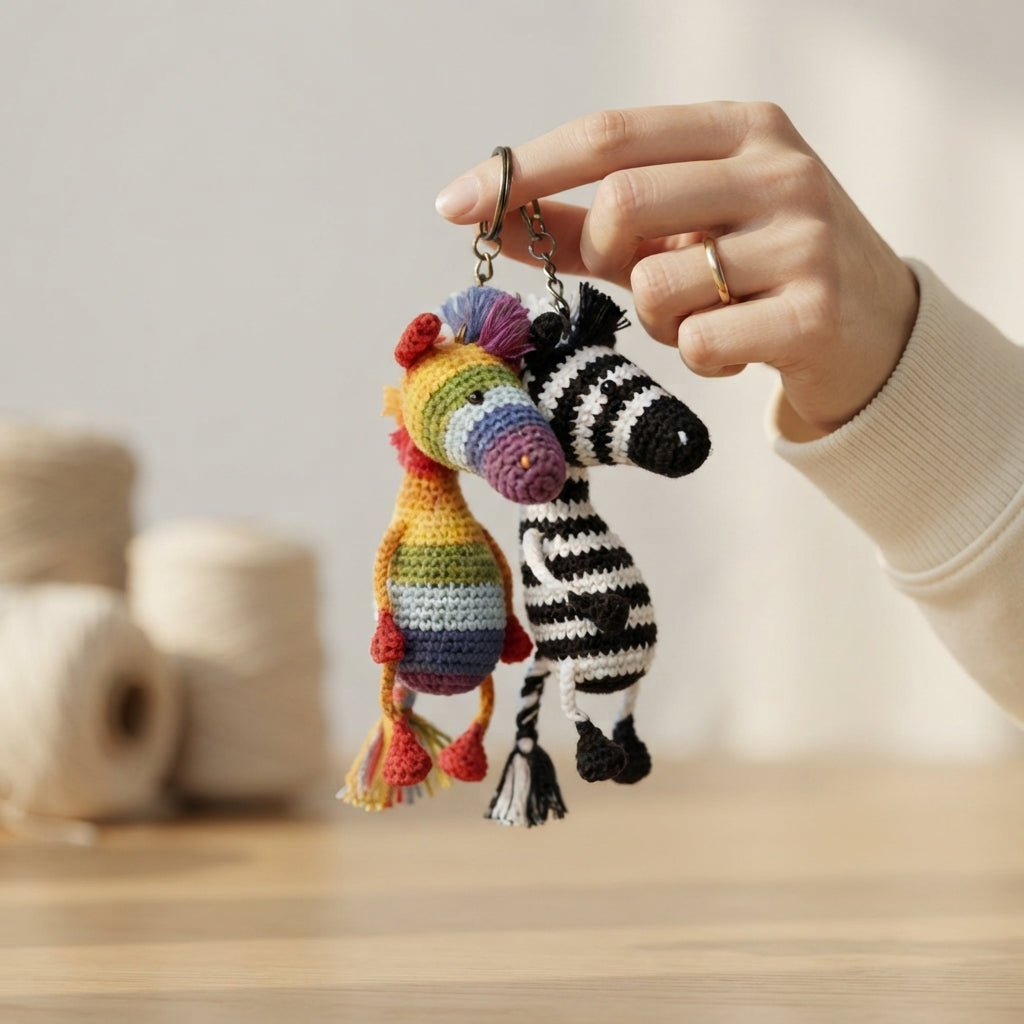 Playful Keychain Mini Charm | Amigurumi Pattern — Design 5