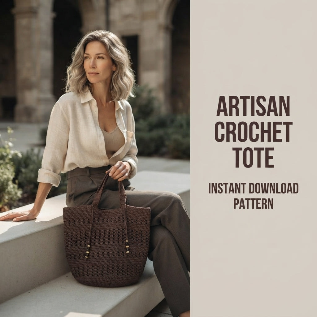 Purse Raffia Beach Bag | Crochet Pattern PDF