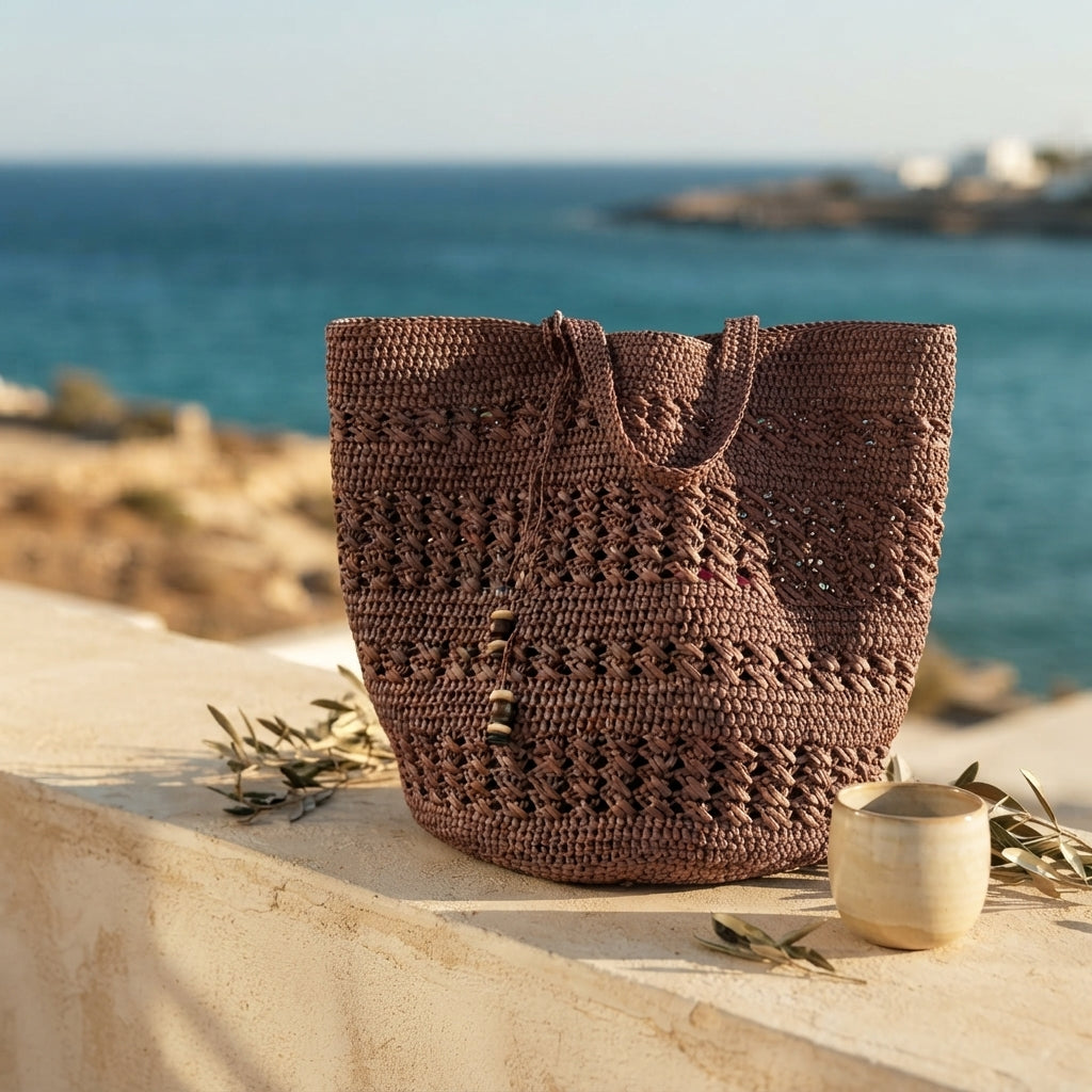 Purse Raffia Beach Bag | Crochet Pattern PDF