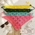 DIY Flower Motif Hair Scarf | Beginner Crochet Pattern PDF