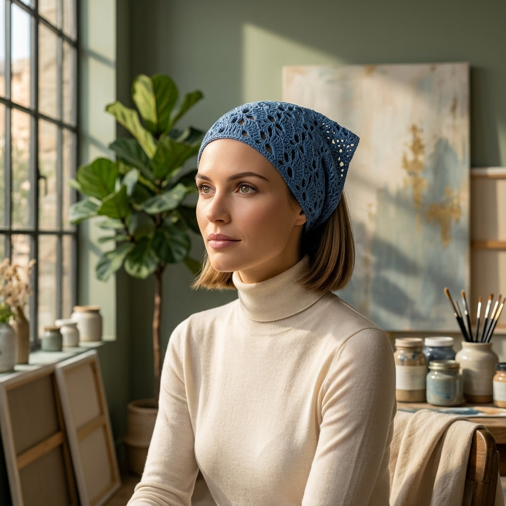 Lace Triangle Head Wrap | Boho Crochet Pattern PDF