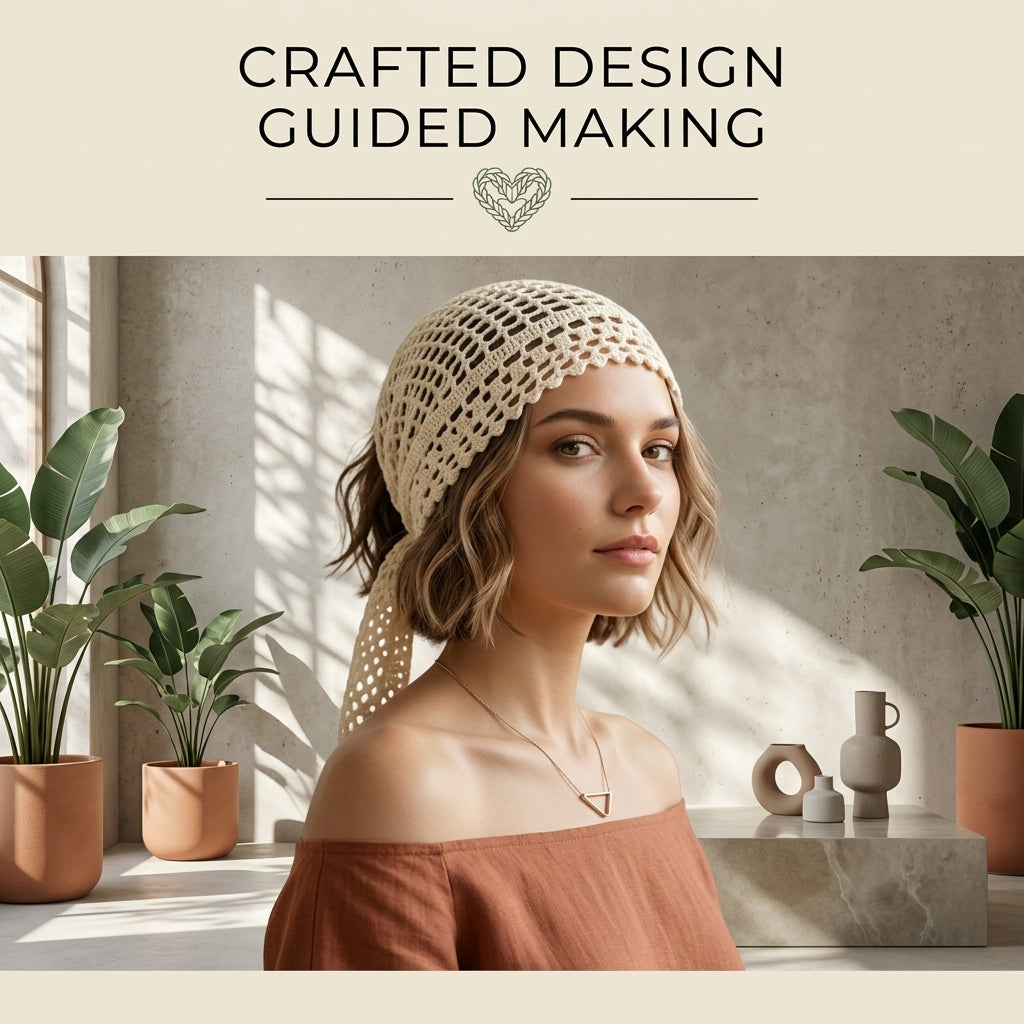 Hera Mesh Boho Headscarf | Beginner Crochet Pattern PDF