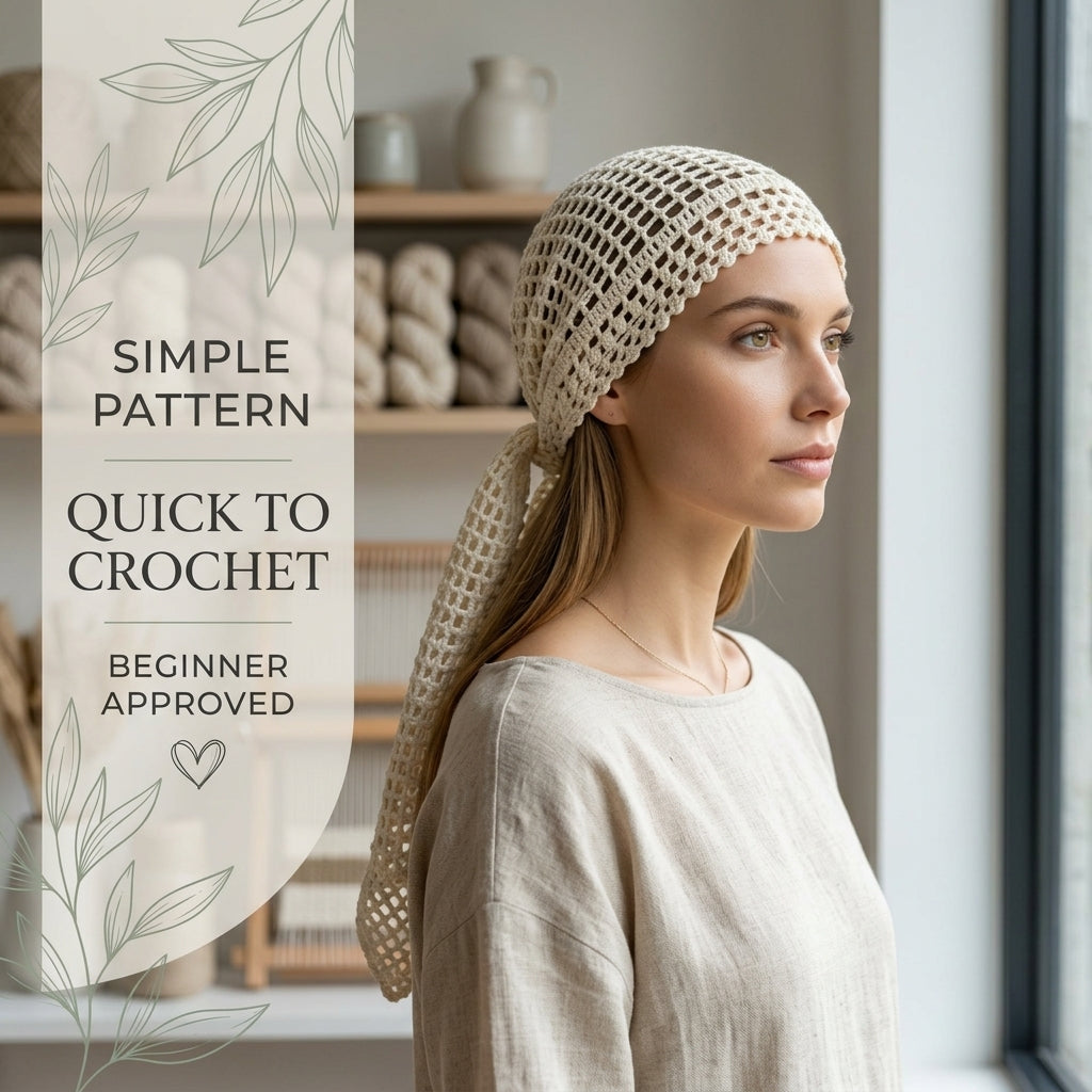 Hera Mesh Boho Headscarf | Beginner Crochet Pattern PDF
