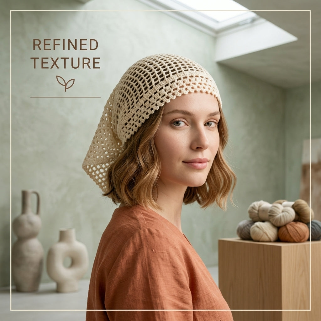 Hera Mesh Boho Headscarf | Beginner Crochet Pattern PDF
