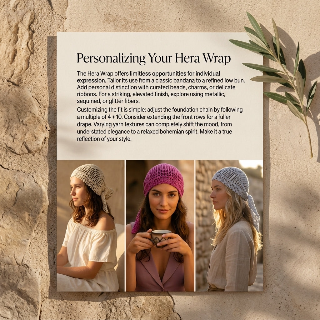 Hera Mesh Boho Headscarf | Beginner Crochet Pattern PDF