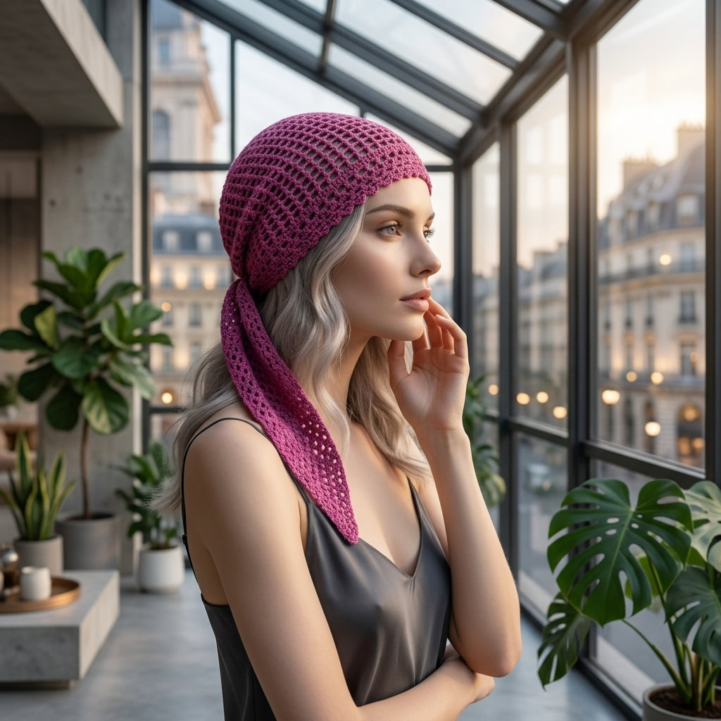 Hera Mesh Boho Headscarf | Beginner Crochet Pattern PDF