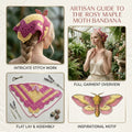 Rosy Maple Moth Triangle Bandana | Crochet Pattern PDF