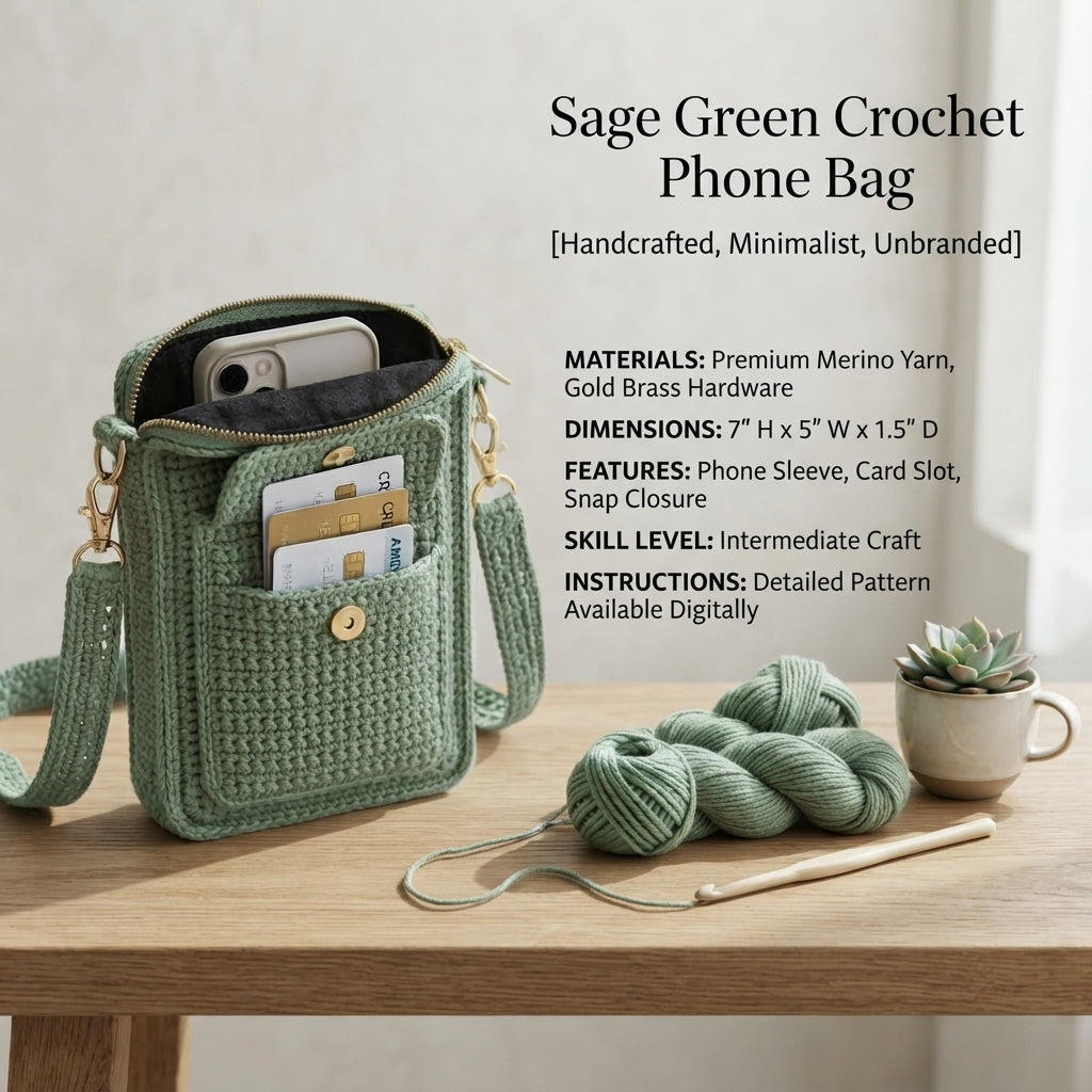 Purse Phone Bag Crossbody | Crochet Pattern PDF