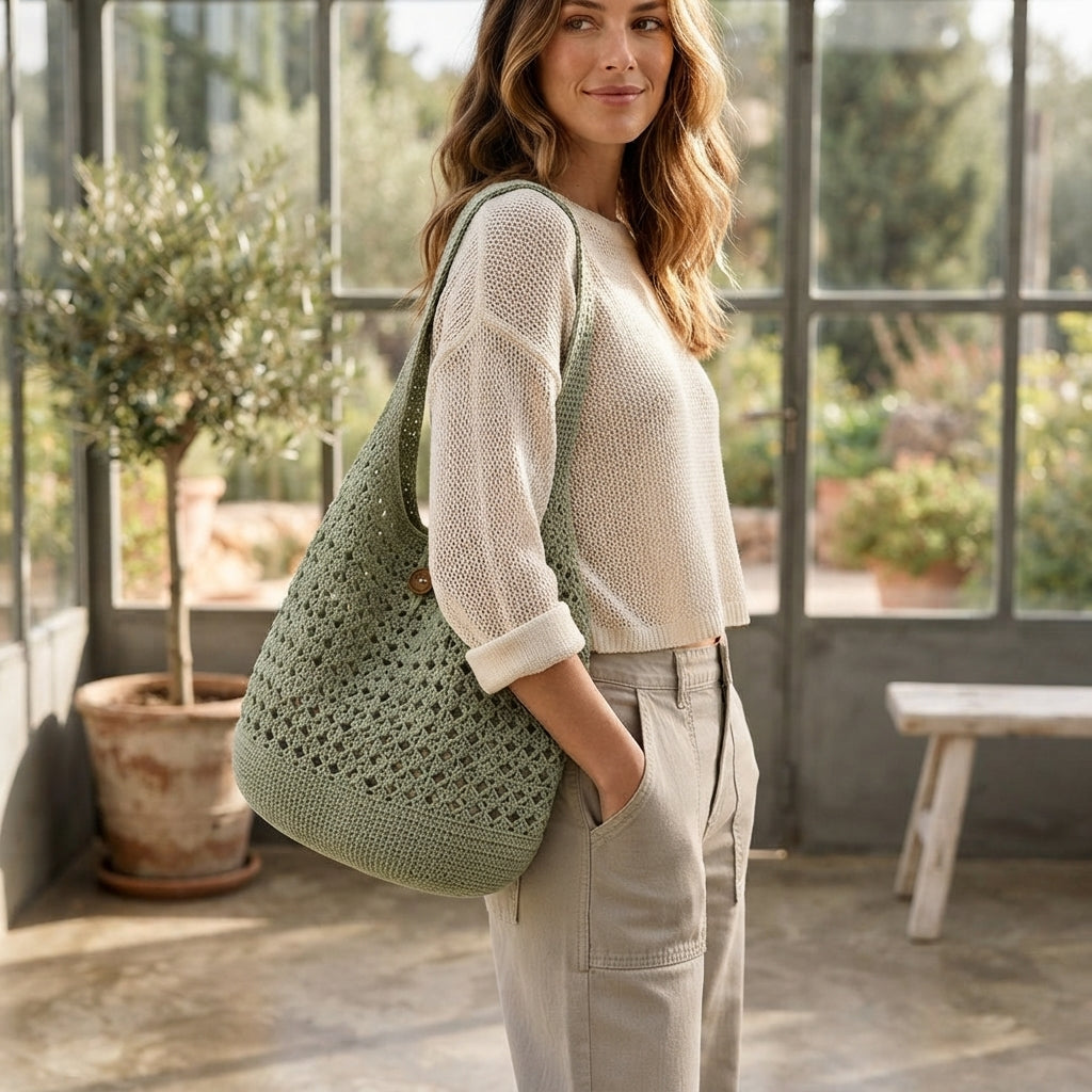 Shoulder Bag Market Bag Tote V7 | Crochet Pattern PDF