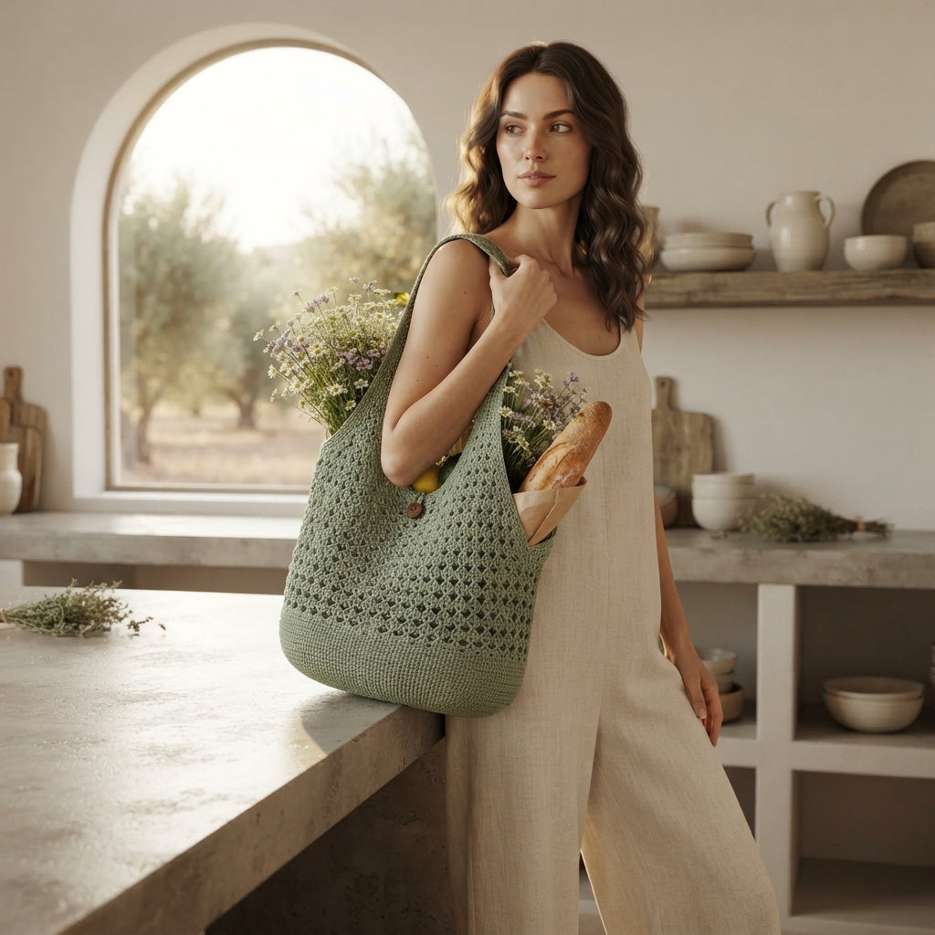 Shoulder Bag Market Bag Tote V7 | Crochet Pattern PDF