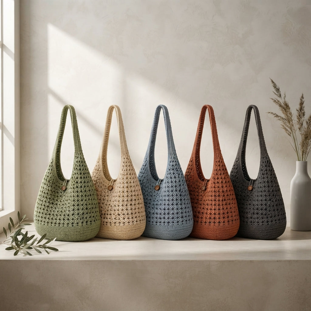 Shoulder Bag Market Bag Tote V7 | Crochet Pattern PDF