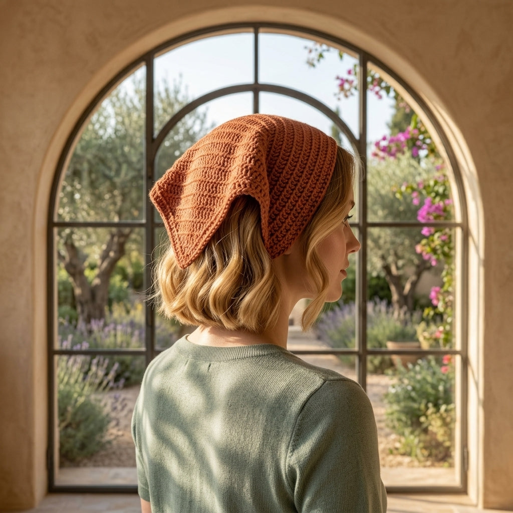 Easy Triangle Bandana Cap | Beginner Crochet Pattern PDF