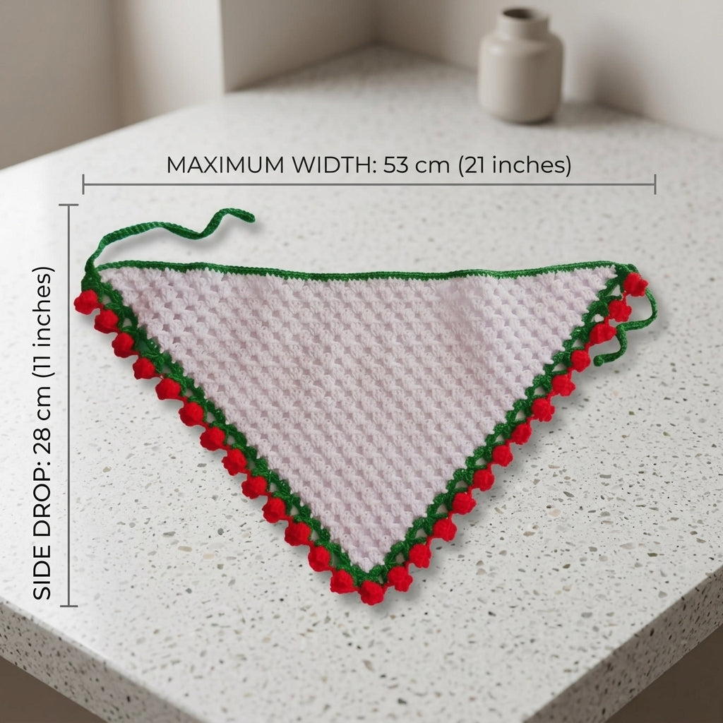Easy Flower Motif Hair Scarf | Beginner Crochet Pattern PDF