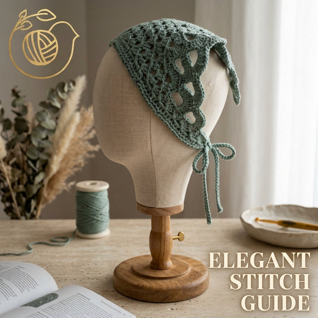 Wave Edge Granny Bandana | Crochet Pattern PDF