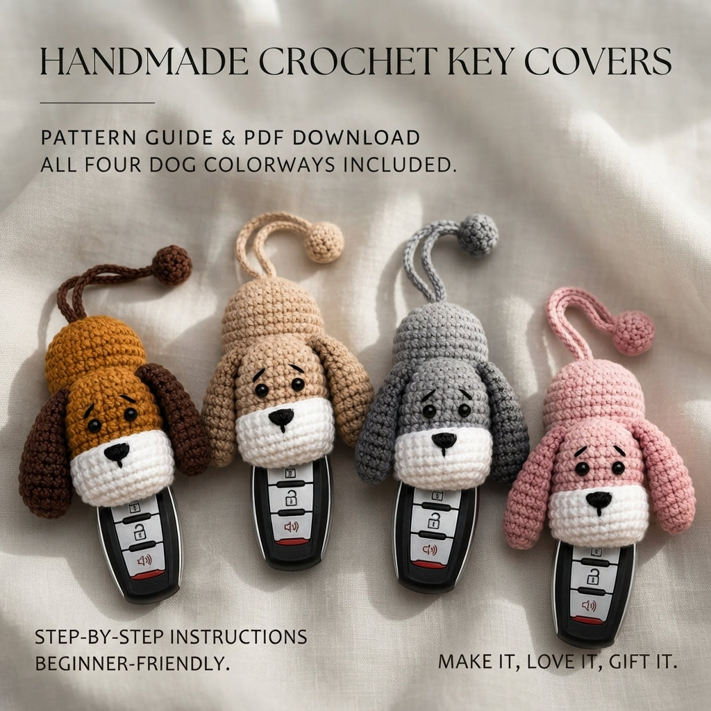 Handcrafted Dog Keychain | Amigurumi PDF