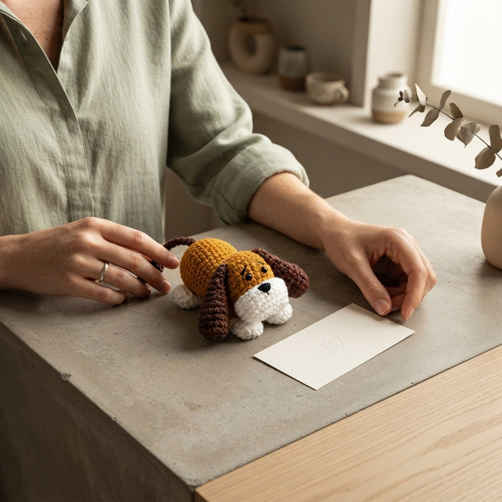 Handcrafted Dog Keychain | Amigurumi PDF