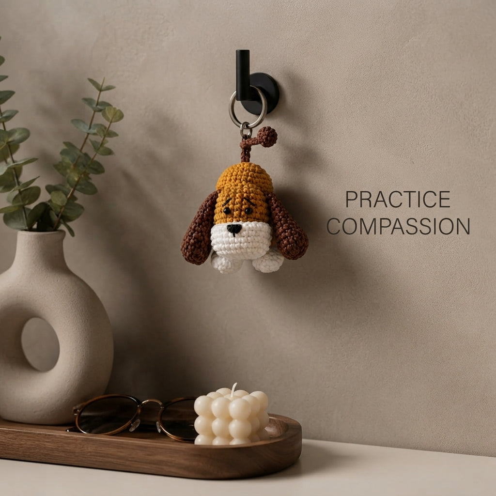 Handcrafted Dog Keychain | Amigurumi PDF