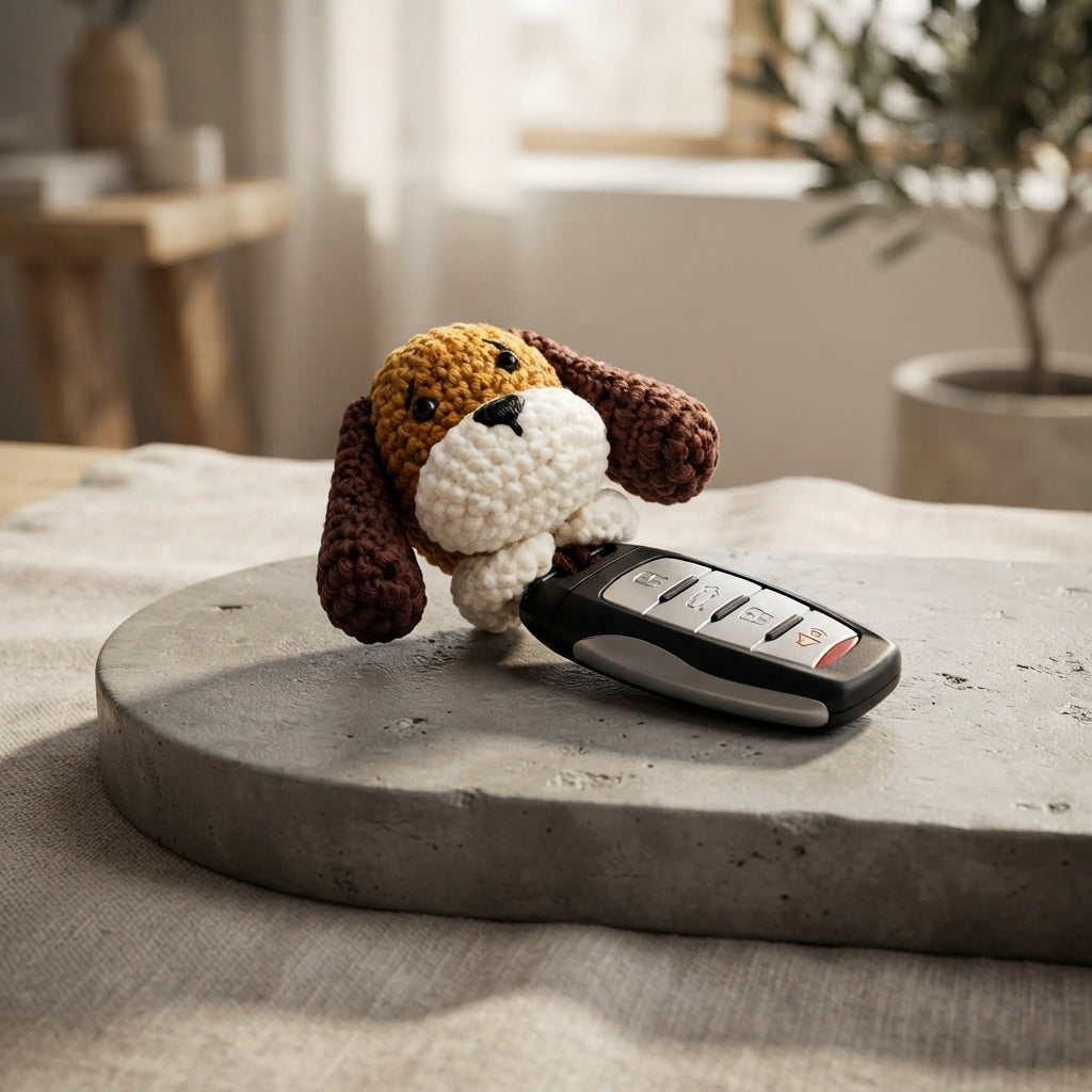 Handcrafted Dog Keychain | Amigurumi PDF