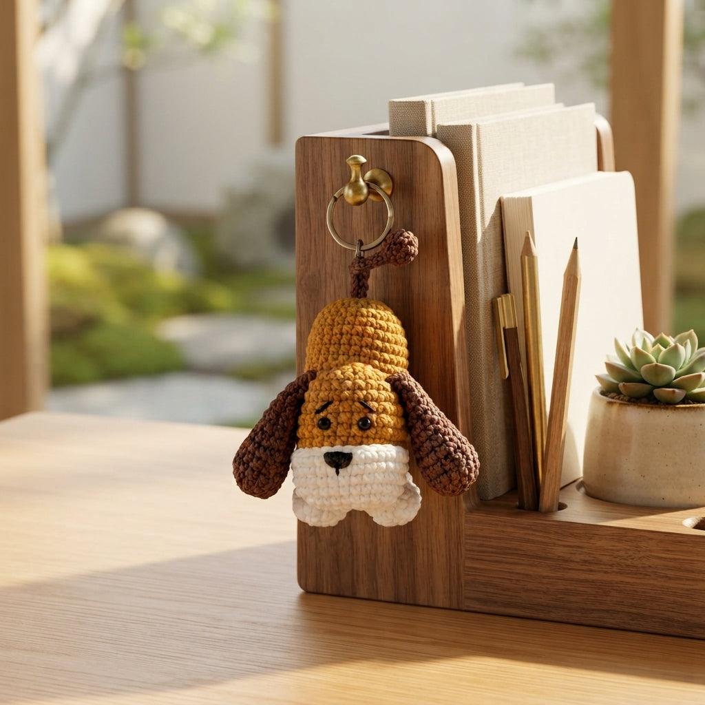 Handcrafted Dog Keychain | Amigurumi PDF