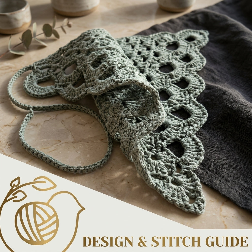 Wave Edge Granny Bandana | Crochet Pattern PDF