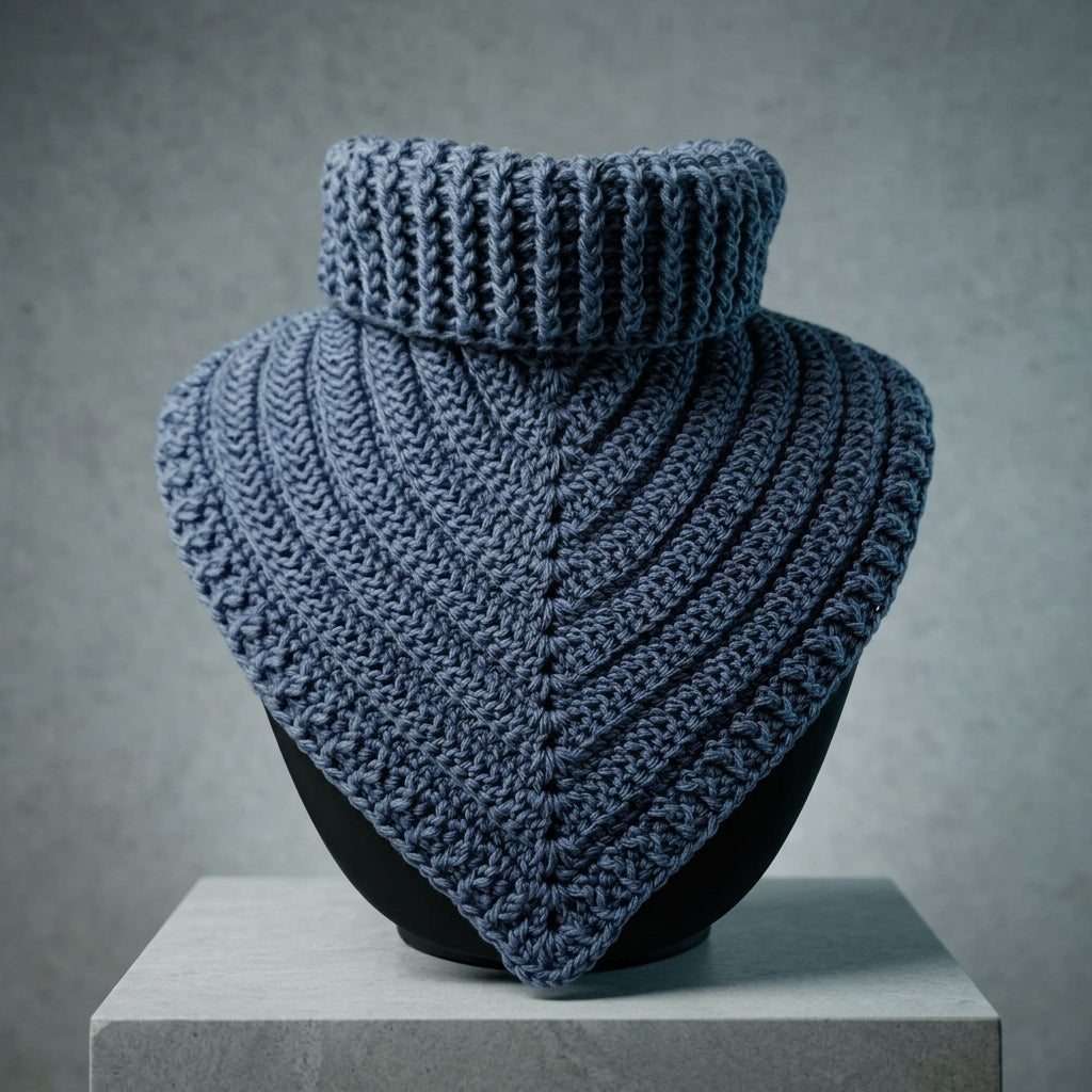 Mica Textured Triangle Cowl | Crochet Pattern PDF