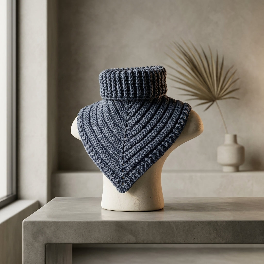 Mica Textured Triangle Cowl | Crochet Pattern PDF