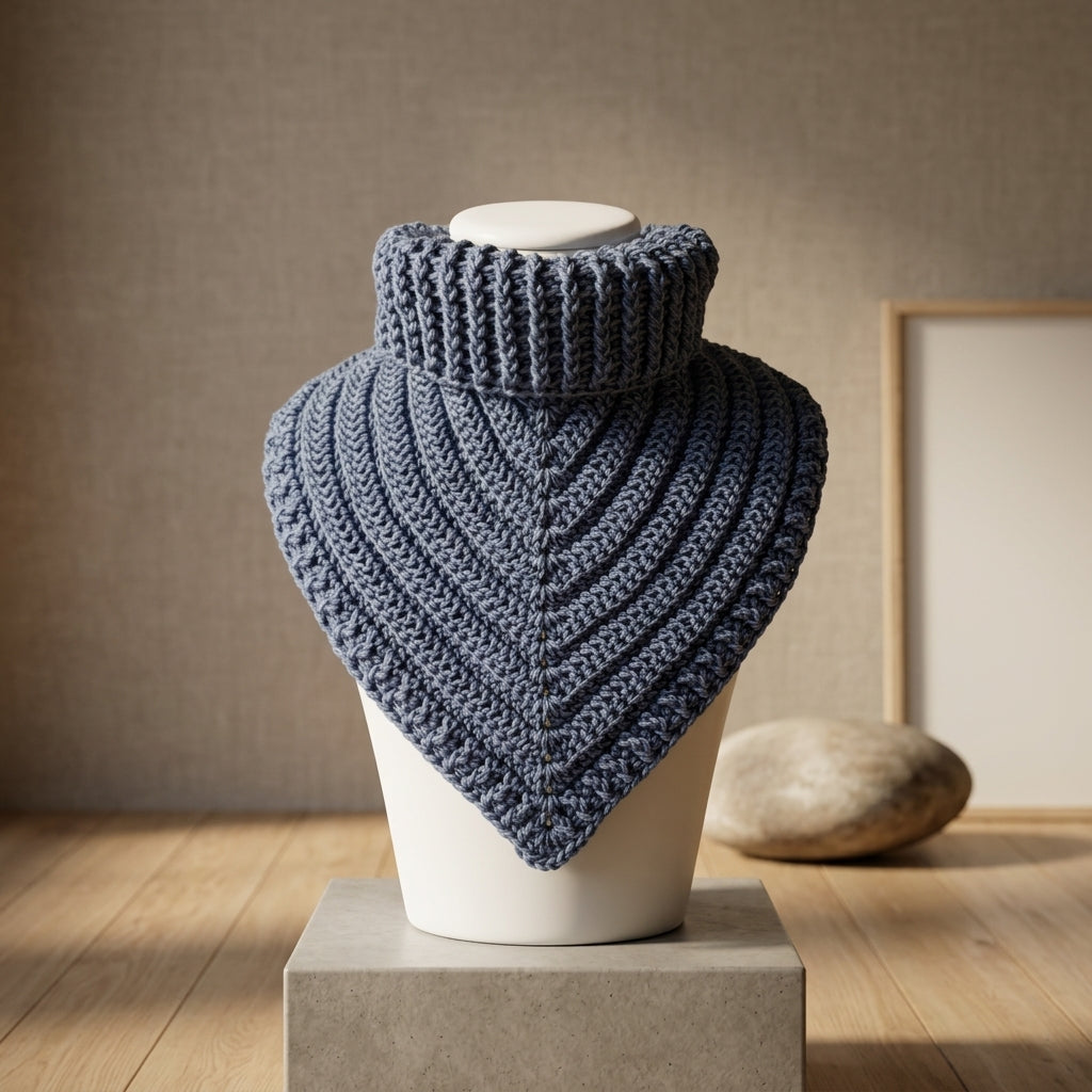 Mica Textured Triangle Cowl | Crochet Pattern PDF
