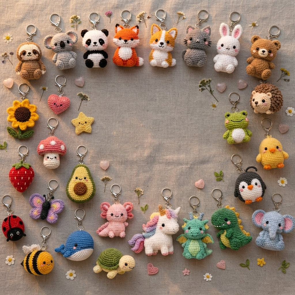 Mega 200 Crochet Keychain Patterns | PDF Bundle — Design 2